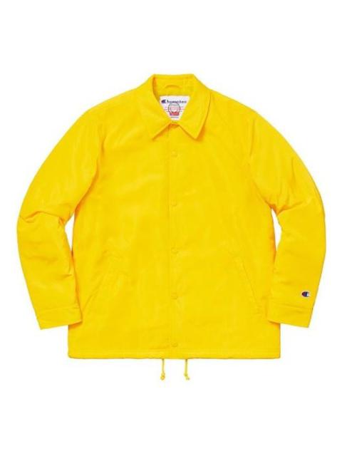 Supreme Supreme FW18 x Champion Label Coaches Jacket Yellow SUP-FW18-369