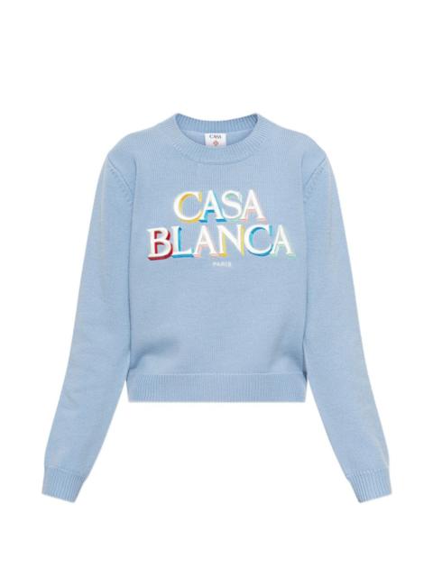 CASABLANCA embroidered logo sweater