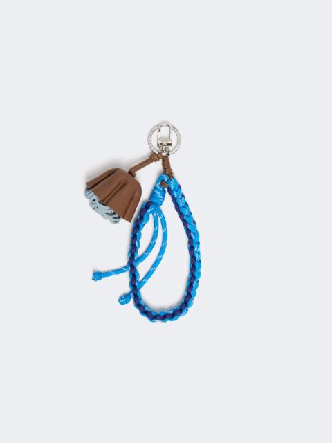 WEEKEND Max Mara ELICA Nappa leather and rope keyring - CORNFLOWER BLUE