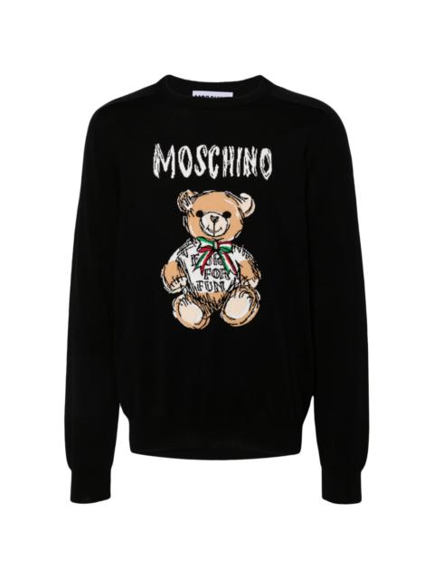 Moschino intarsia-knit logo jumper