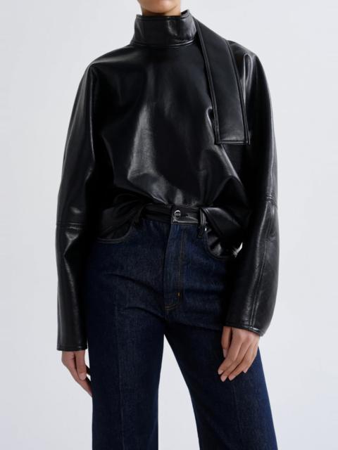 AGOLDE KEMBRA TOP (RECYCLED LEATHER) IN DETOX