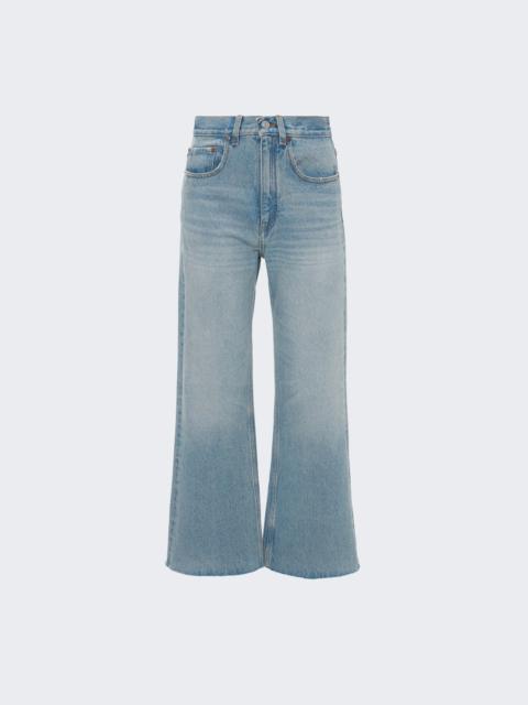 Victoria Beckham Wide Leg Cropped Jean Pale Blue