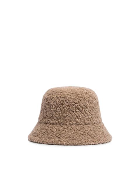 PESERICO bouclé-knit bucket hat