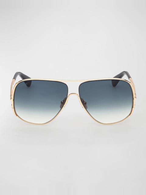 Max Mara 60MM Aviator Sunglasses