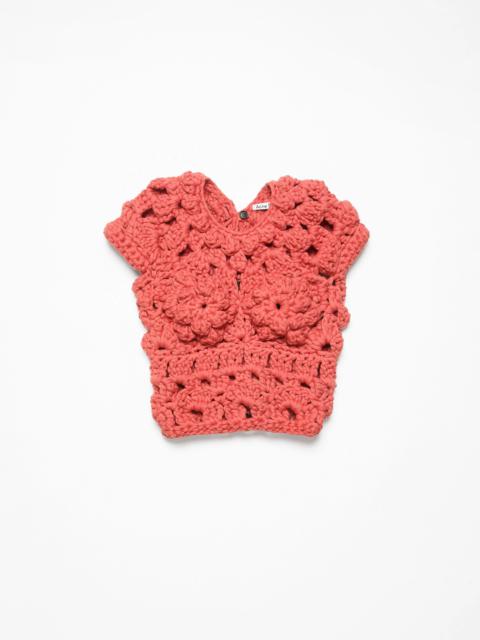 Acne Studios Crochet top - Coral red