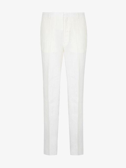FENDI Natural hemp fabric pants