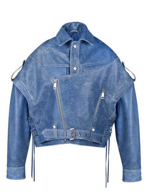 MANOKHI Vintage Oversized Jacket In Baby Blue