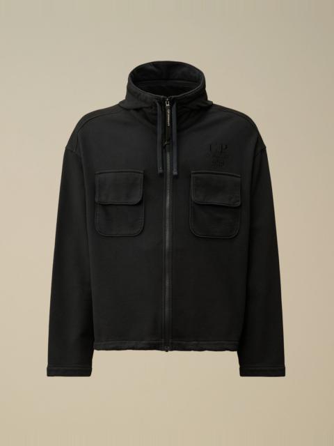 C.P. Company Brushed and Emerized Diagonal Fleece Hooded Utility Sweatshirt