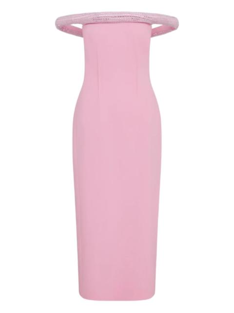 David Koma crystal-embellished midi dress
