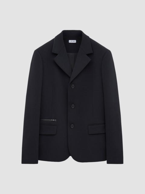 Loewe Men's Single-Breasted Blazer Jacket - Black