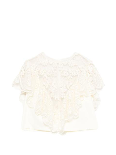 Sandro lace-detail blouse