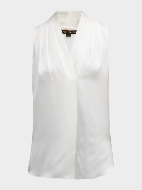 KOBI HALPERIN Mila Silk-Stretch Sleeveless Top