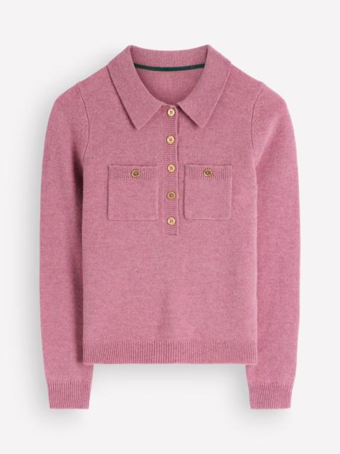 BODEN Marianne Merino Wool Sweater-Pink Heather