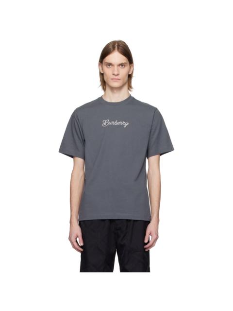 Burberry Gray Surfer Knight Cotton T-shirt