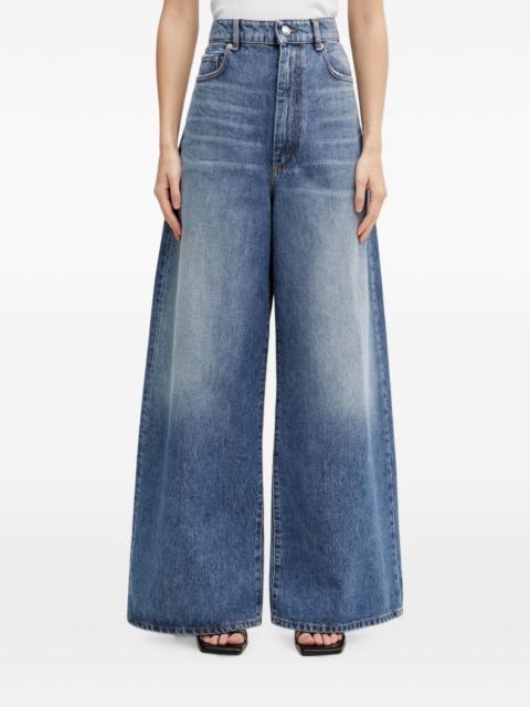 Sportmax faded-effect wide-leg jeans