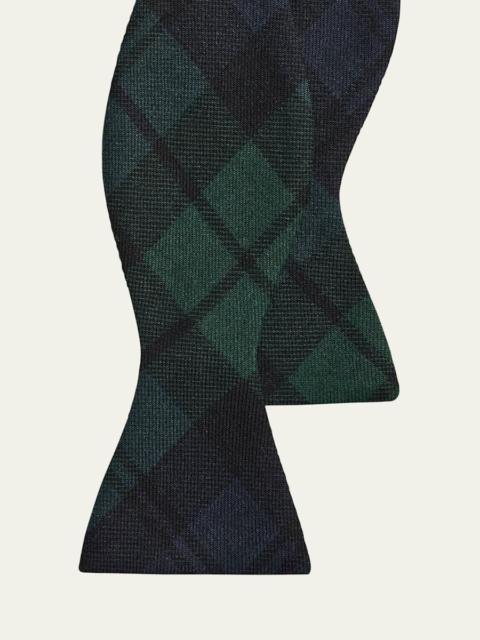 Ralph Lauren Men's Cashmere and Silk Black Watch Tartan Bow Tie