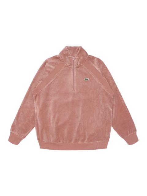 Supreme Supreme LACOSTE Velour Half-Zip Track Top Light Maroon