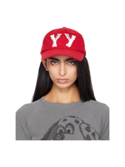 OPEN YY Red 'Yy' Wool Heart Bone Ball Cap