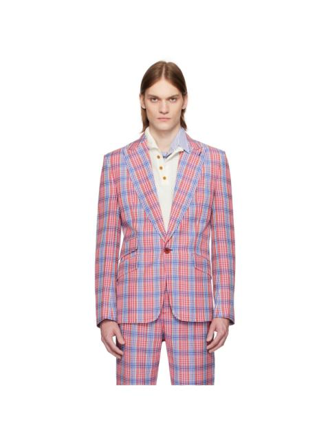 Vivienne Westwood Red & Blue One Button Blazer