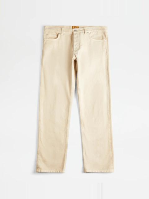 Tod's TOD'S 5 POCKET TROUSERS - BROWN