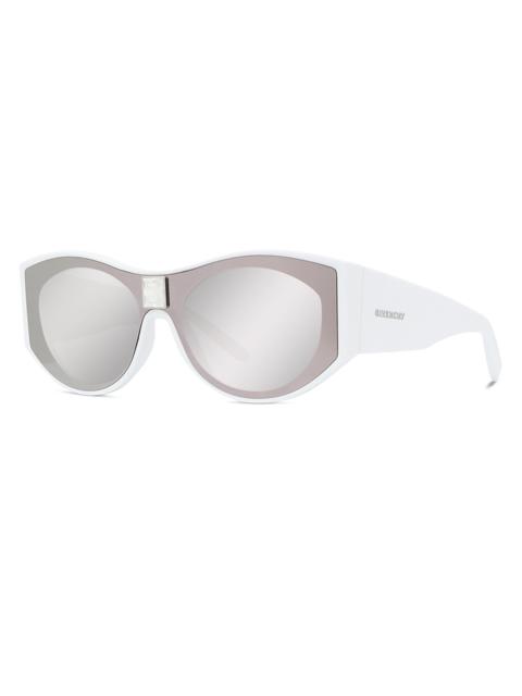 Givenchy Women's 4G Oval Sunglasses - White Smoke Mirror