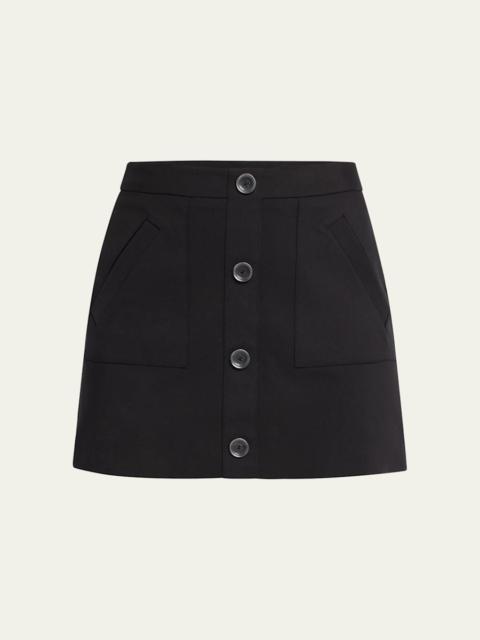 RAMY BROOK Behati Button-Front Mini Skirt