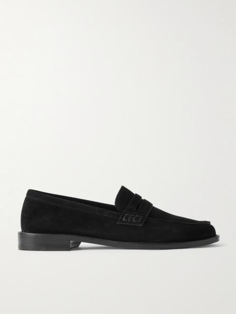 Manolo Blahnik Perry Suede Penny Loafers