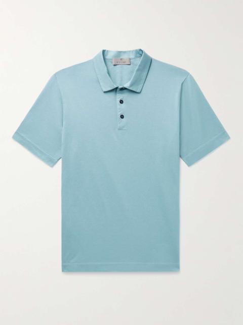 Canali Slim-Fit Cotton-Piqué Polo Shirt