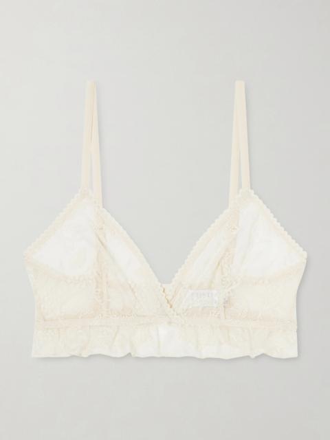ERES Clochette Embroidered Mesh Triangle Bra