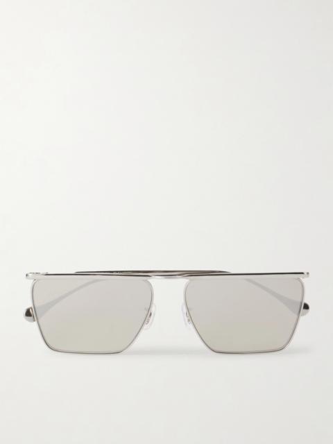 Oliver Peoples + Jil Sander Aviator-style Silver-tone Sunglasses