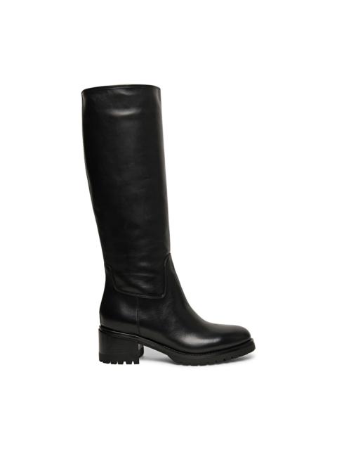 Santoni Women’s black leather boot