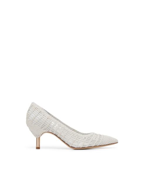GABRIELA HEARST Andrea Braided Pump in Pearlized White Leather