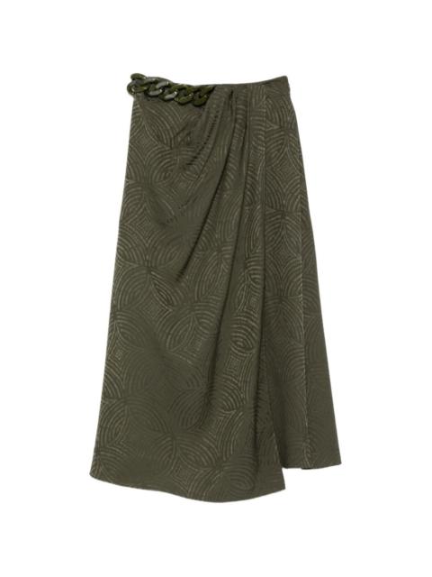 JOSEPH jacquard chain midi skirt