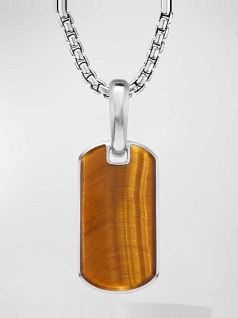 DAVID YURMAN 21mm Men's Chevron Tag Pendant in Silver