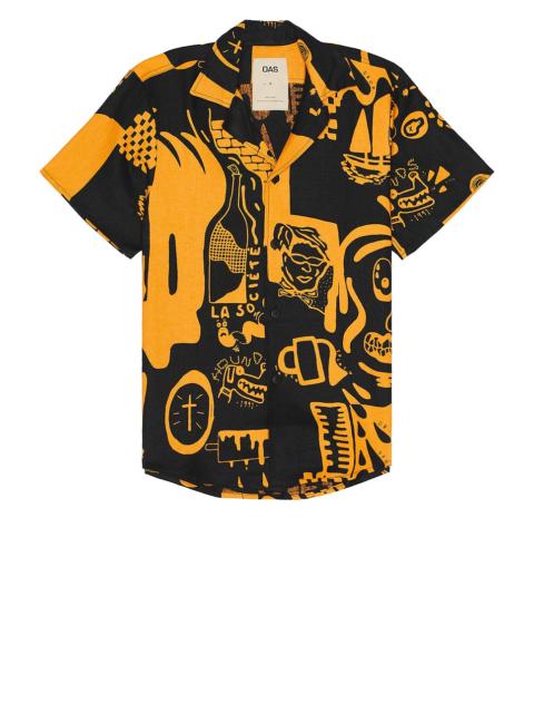 OAS Krispy Night Cuba Linen Shirt