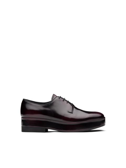Prada Brushed leather laced derby shoes