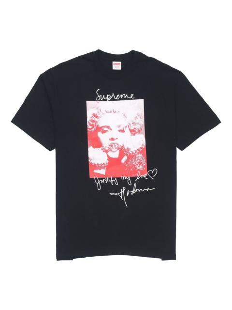 Supreme Supreme FW18 Madonna Tee Black Character Avatar Printing Short Sleeve Unisex SUP-FW18-002