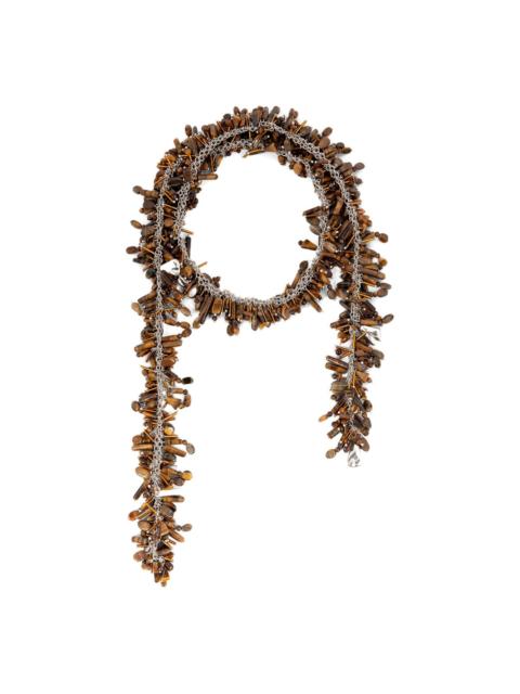 Dries Van Noten amber-beads scarf necklace