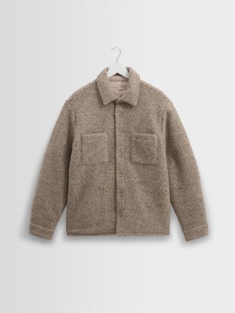 Wax London Mount - Natural Reversible Boucle Wool Overshirt
