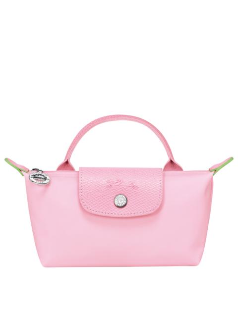 Longchamp Le Pliage Green Pouch with handle Pink - Recycled canvas