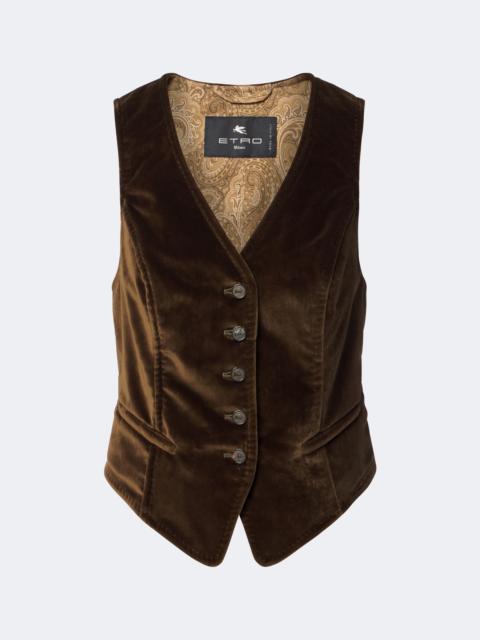 Etro Cotton velvet vest