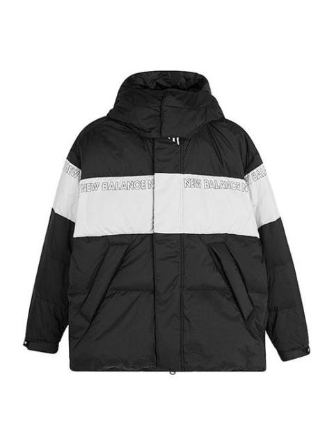 New Balance Colorblock Padded Jacket 'Black White' NP943011-BK