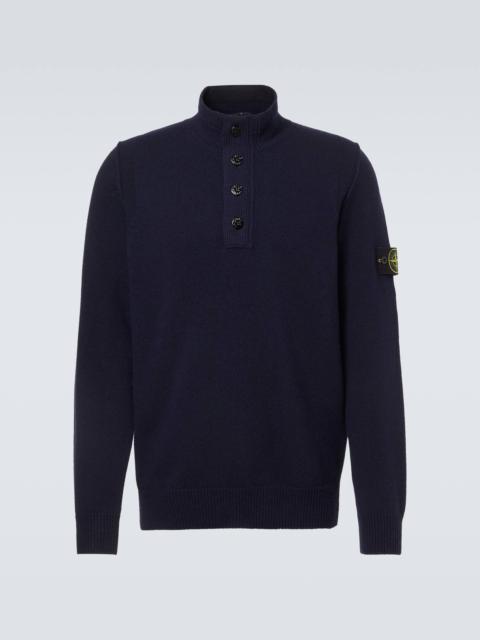 Stone Island Compass wool-blend polo sweater