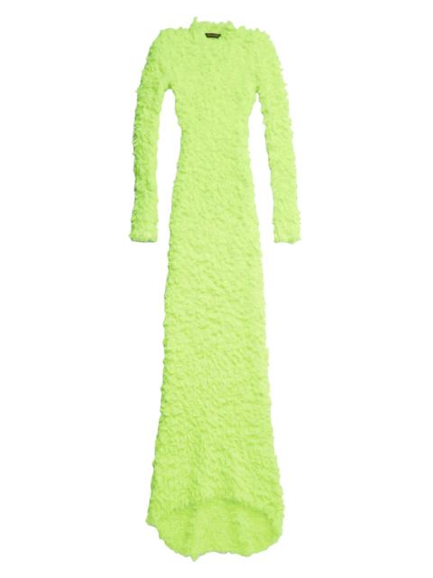 BALENCIAGA Women's Fluffy Maxi Dress - Fluorescent Yellow