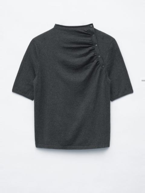 & Other Stories Gathered Side Placket Top