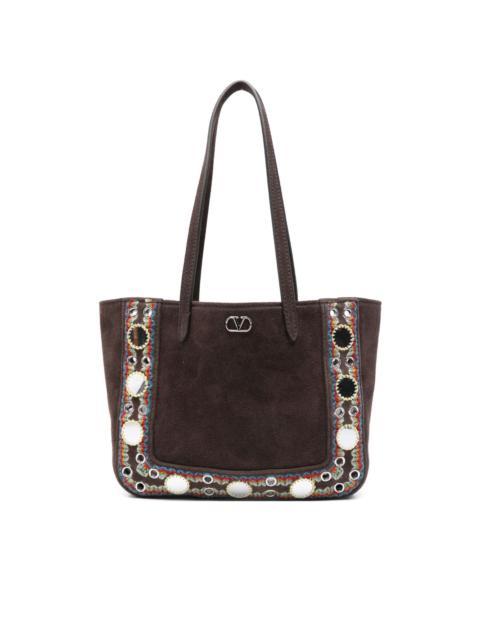 Valentino Nellcôte suede shoulder bag