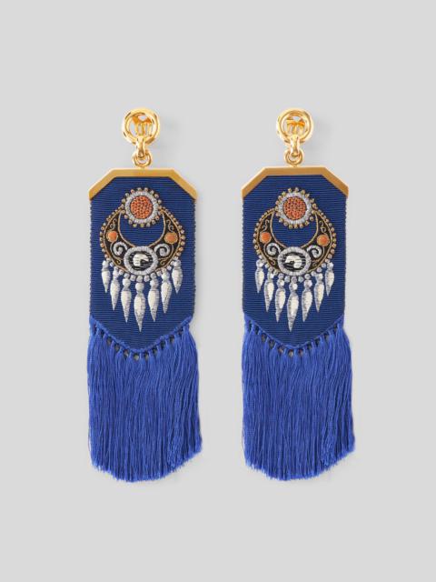 Etro FRINGED PENDANT EARRINGS