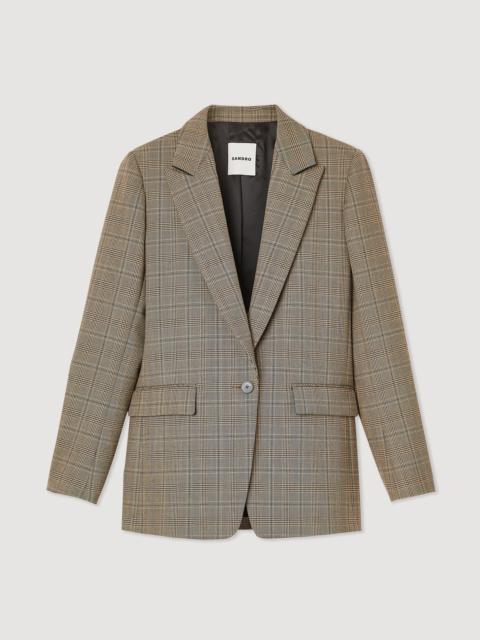 Sandro Checked tailored jacket