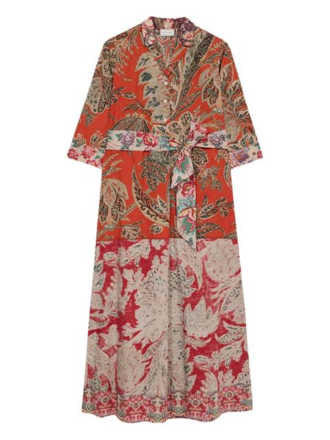 Pierre-Louis Mascia Diomedes paisley-print belted dress