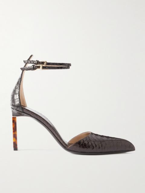 TOM FORD Snake-effect Leather Pumps